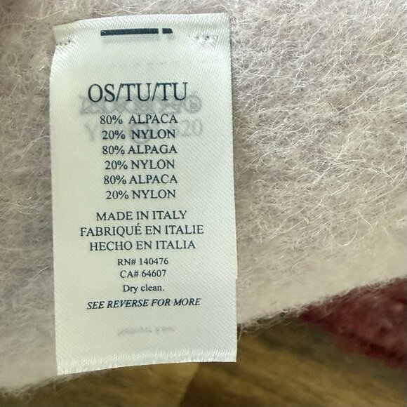 Faherty Alpaca Large Scarf Fringe Multicolor Made In Italy Boho Preppy Ethical - Picture 5 of 6